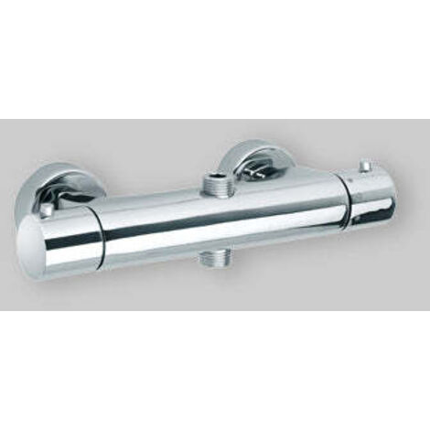 MONOCOMANDO DOCCIA ESTERNO TERMOSTATO CON DEVIATORE 2 VIE DISCO - Cromo