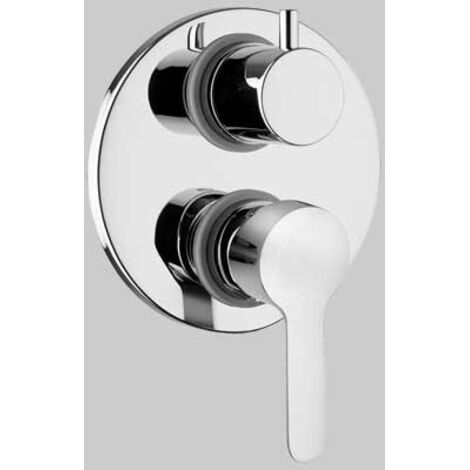MONOCOMANDO DOCCIA INCASSO CON DEVIATORE - Cromo