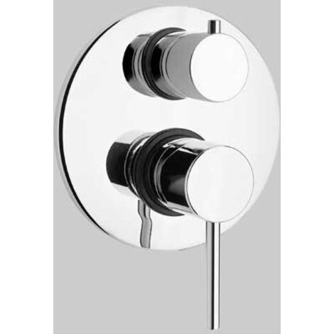 MONOCOMANDO DOCCIA INCASSO CON DEVIATORE DISCO - Cromo