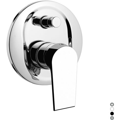 Monocomando incasso doccia con deviatore linea artic nero opaco