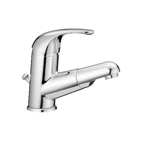 Monocomando lavabo con doccetta estraibile cromo