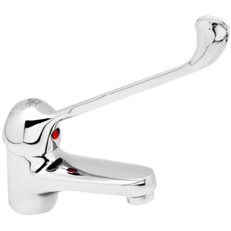 MONOCOMANDO LAVABO CON LEVA CLINICA SERIE INES (Hydrall) Cromo