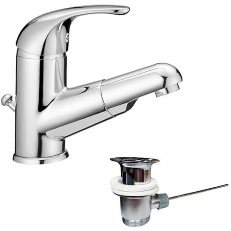 MONOCOMANDO LAVABO DOCCETTA ESTRAIBILE - Cromo