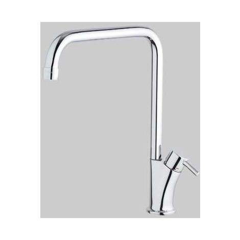 MONOCOMANDO LAVELLO CUCINA BANANA SLIM CANNA ALTA GIREVOLE  Cromo     MAMOLI