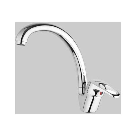 MONOCOMANDO LAVELLO CUCINA M1 CANNA ALTA GIREVOLE  Cromo     MAMOLI