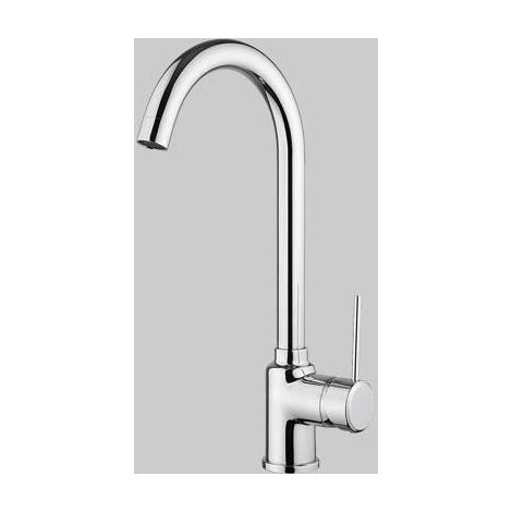 MONOCOMANDO LAVELLO CUCINA M4 CANNA ALTA GIREVOLE  Cromo     MAMOLI