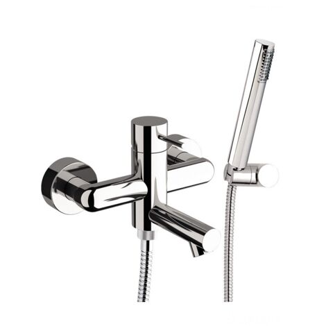 Monocomando vasca con accessori linea ultraminimal rubinetteria mariani cromo