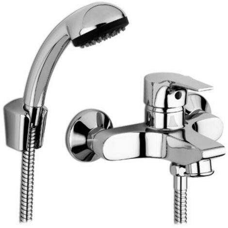 MONOCOMANDO VASCA CON DUPLEX SERIE FLAT Cromo