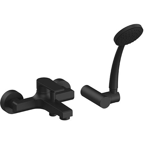 MONOCOMANDO VASCA ESTERNO CON ACCESSORI LINEA ARTIC Nero Opaco