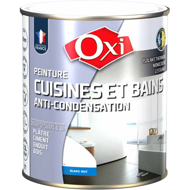 Cusine et bain OXI peinture cuisines et bains blanc Blanc (ow4) 2.5 litres