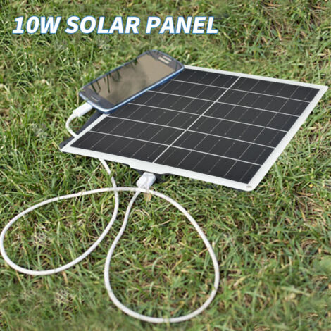 monocristallin en forme de papier de puissance élevée portative de port d'USB de chargeur de panneau solaire de 10W 5V