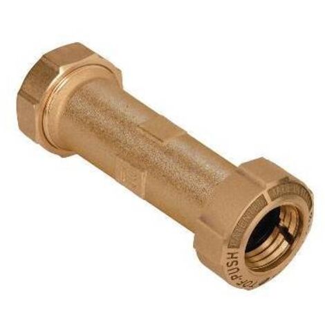 MONOGIUNTO DIRITTO PROLUNGATO PER PE/PE CON ANELLO OTTONE              25 x 25  Lungh. 125 mm