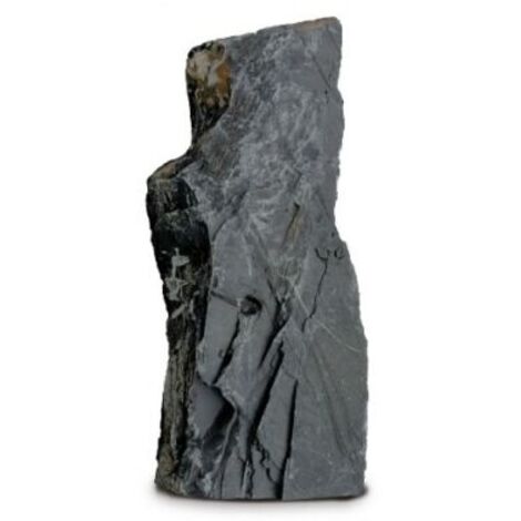 Monolite punta in pietra naturale "Ardesia Nera Extra" [peso 530 kg h. 185 cm]