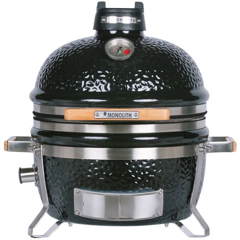 Monolith Keramikgrill ICON Black Tischgrill Schwarz Ø 33 cm Grillrost inklusive Gestell 102000