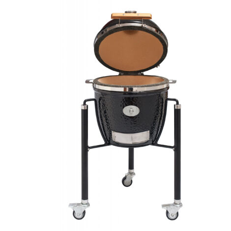 Monolith Keramikgrill Junior PRO-Serie 2.0 Schwarz Ø 33 cm Grillrost inklusive Gestell