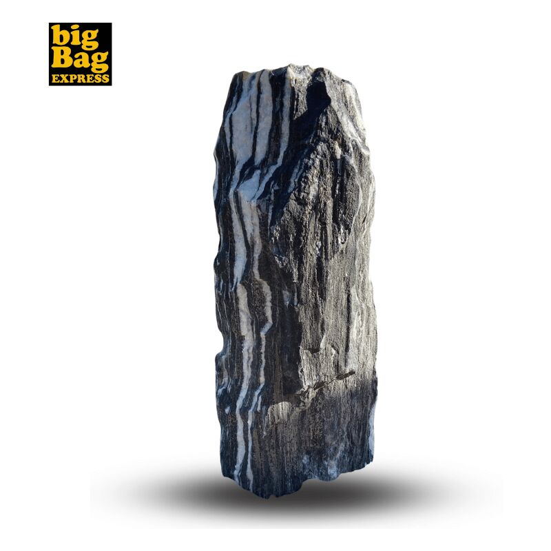 Big Bag Express - Monolithe Décoratif de Jardin en Marbre Black Beauty Nat Col 68cm - Noir