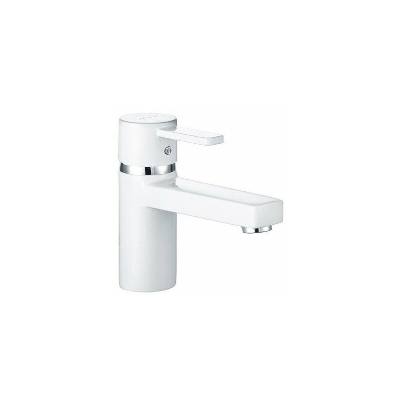 

monomando de lavabo cromo / blanco sin válvula automática