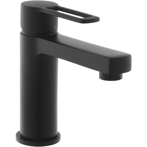 Monomando de lavabo negro mate sin desagüe Paffoni Ringo RIN071NO Negro mate - RINGO - Sin Desagüe
