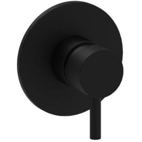 Monomando ducha empotrado negro mate placa Ø 116 Paffoni LIGHT LIG010NO  Negro mate - 116 - 1 Salida