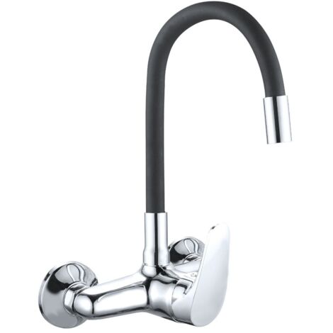 Monomando fregadera JAVA mural goma flexible negro