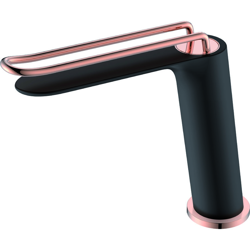 

Monomando lavabo Belice negro oro rosa - IMEX