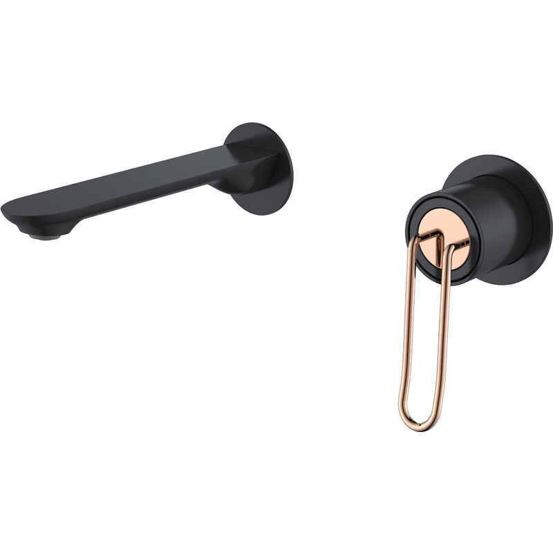 

Monomando lavabo empotrado Belice negro oro rosa - IMEX