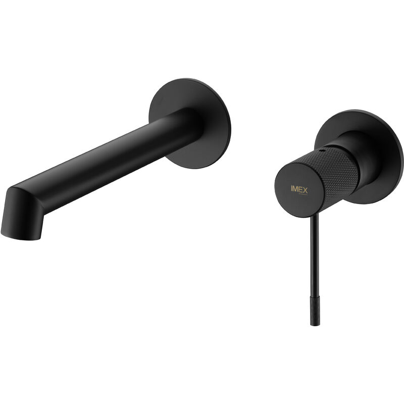 

Monomando lavabo empotrado Line negro mate - IMEX