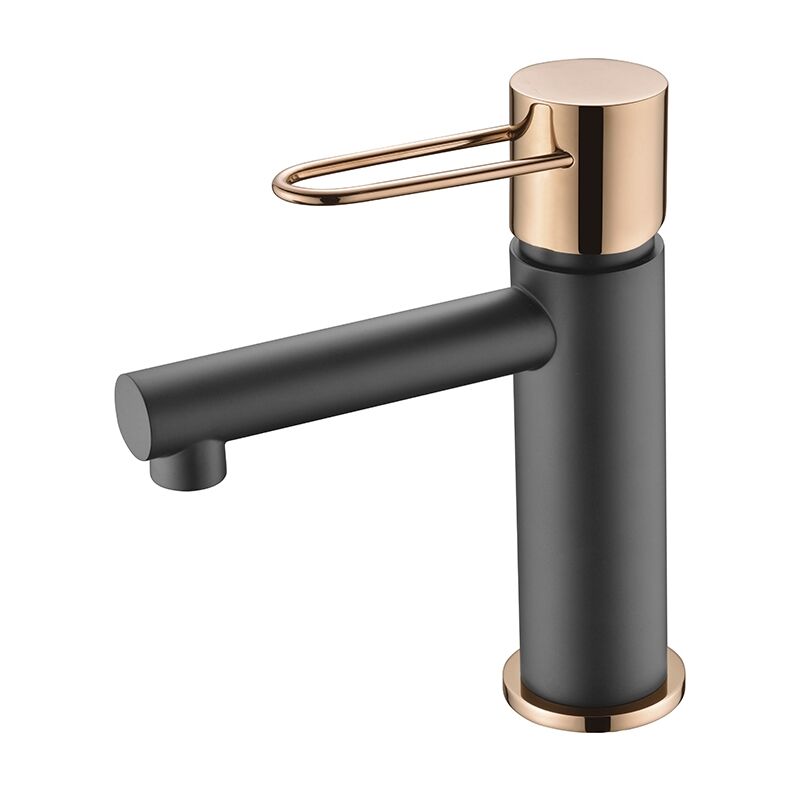 

Monomando lavabo Milos negro oro rosa - Imex