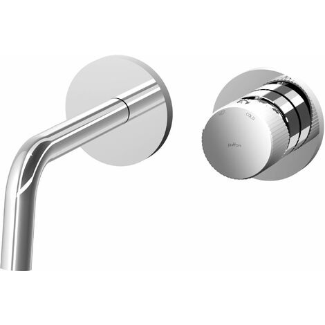 Monomando mural de lavabo con caño largo 248 y placas Ø70 mm Paffoni Jo JO007CR70 Cromo - 248mm