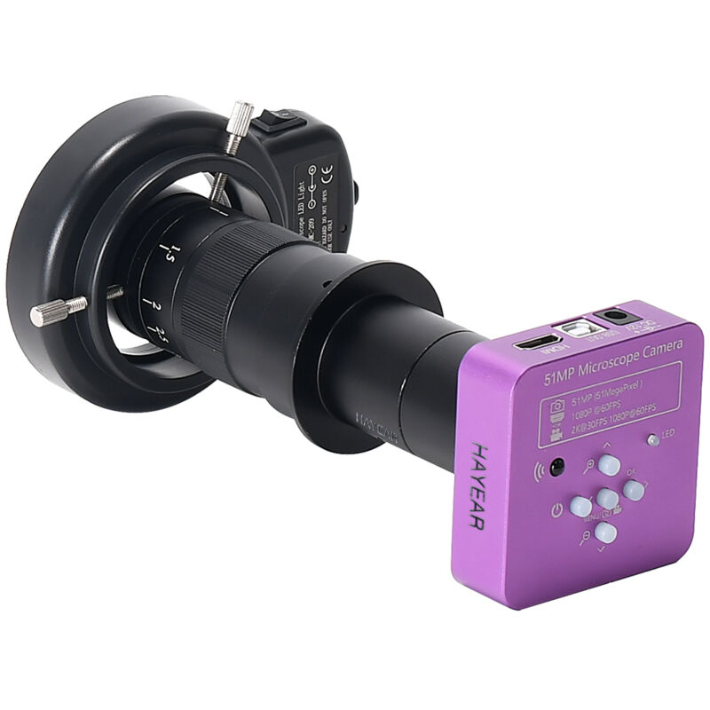 Image of Monoscopia per fotocamera per microscopio digitale industriale HDMI USB da 51 MP con obiettivo zoom 180X