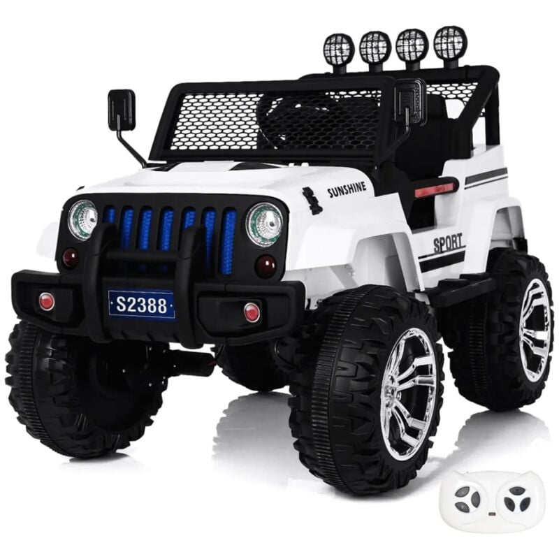 Berghoff - Jeep 4x4 - Voiture à Batterie pour Enfants - 12V - 2 à 6 ans - Blanc