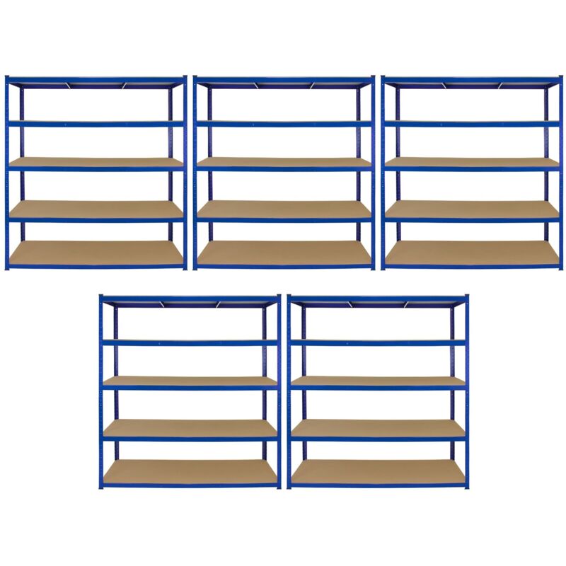 5 x Garage Racking Shelving Unit / 5 Tier 1600mm - Monster Racking