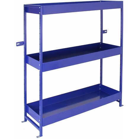 Monster Racking – Rayonnage bleu à étagères métalliques pour rangement outils véhicules utilitaires – Acier revêtement poudre – Dimensions 116,5 x 115 x 34,8 cm