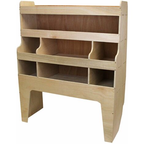 Monster Racking – Rayonnage en Contreplaqué pour Volkswagen Transporter Fourgon SWB T5, T6, T28 et T30, Meuble de Rangement pour Fourgon et Véhicules Utilitaires - Marron