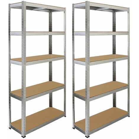 Monster Racking – Rayonnage Galwix en acier galvanisé – 2 unités – Dimensions 90x30x180cm – Charge 1750kg – Assemblage sans boulons