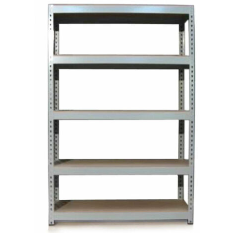 Monster Racking – Rayonnage Q-Rax en acier sans boulons – Dimensions 120x50x182,5 cm – Capacité 200 kg par étagère – 5 étagères MDF profondes