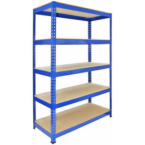 Monster Racking – Rayonnage Q-Rax en acier sans boulons – Dimensions 1200 x 500 x 1825mm – Capacité 200kg par étagère – Panneaux MDF solides