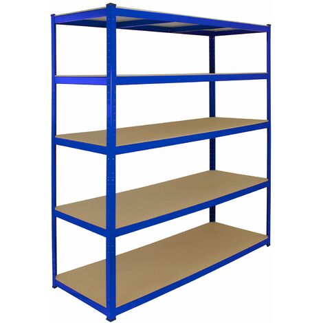 Monster Racking - Rayonnage T-Rax en Acier Sans Boulons Bleu 160cm x 60cm x 180cm - Bleu