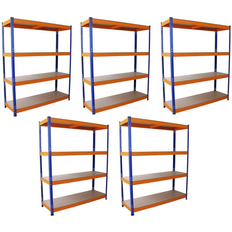 S-rax 5 x Metal Shelving Heavy Duty Racking - Monster Racking