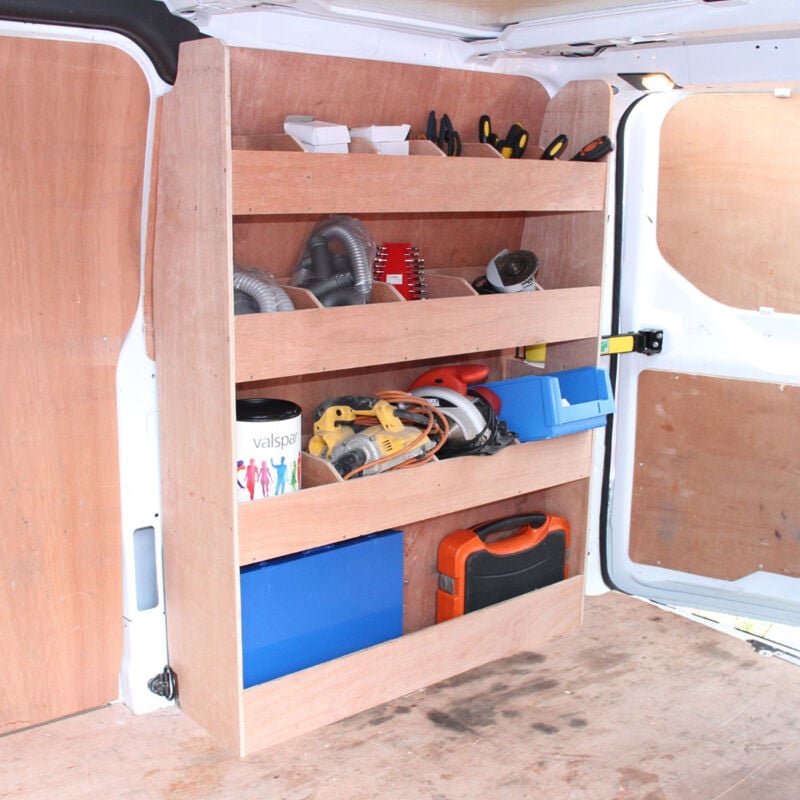 Tool Rack Racking Storage System Adatto per Ford Transit Custom SWB NS Posteriore Leggero compensato Van Scaffalatura