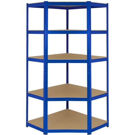 Monster Racking T-Rax Corner Storage Shelf Unit, Blue, 90cm Wide