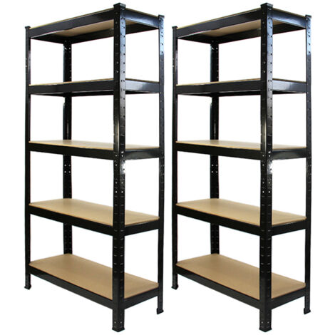 Monster Racking T-Rax Heavy Duty Shelving Units, Black, 75cm W,
