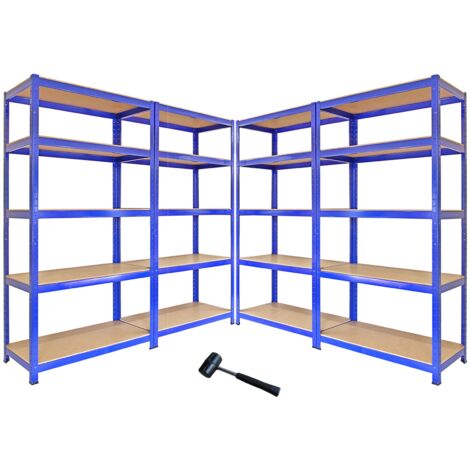 Monster Racking T-Rax Metal Storage Shelves, Blue, 90cm W, 45cm