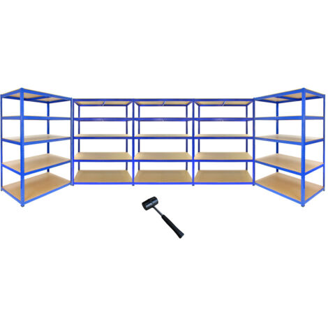 Monster Racking T-Rax Strong Storage Shelves, Blue, 120cm W, 60cm