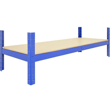 Monster Racking T-Rax Zusatzregal Warenregal Warenhausregal Ersatzregal Garagenregal Werkstattregal Lagerregal 120cm Blau - Blau