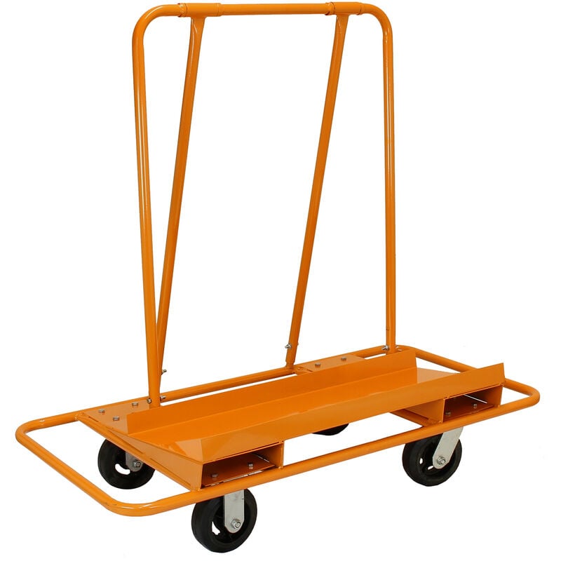 Image of Monster-shop - Trolley per Trasporto Cartongesso, Pannelli, Compensato e mdf 1000kg - Arancione