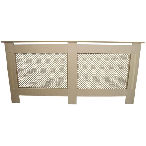 Monster-Shop – Cache radiateur grillagé personnalisable en MDF naturel – Largeur 172cm x Hauteur 82cm x Profondeur 18,8cm – Facile à installer et à nettoyer