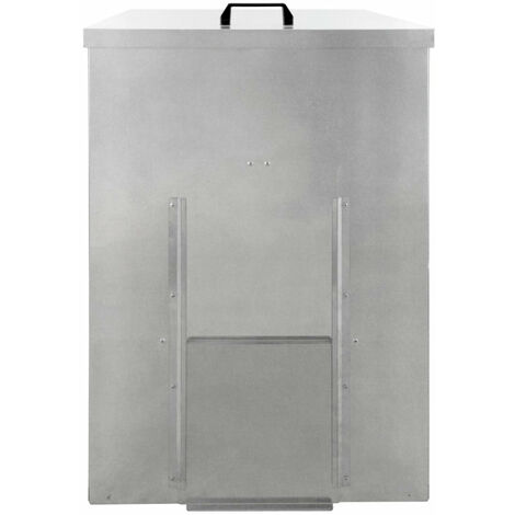 Monster-Shop – Conteneur à charbon 150 kg/300 L – Acier galvanisé – Résistant aux intempéries – Pelle à charbon incluse – Assemblage rapide