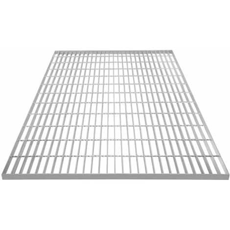 Monster-Shop – Grille caillebotis acier galvanisé 1200mm x 100mm – Capacité 1200kg – Résistant à la corrosion – Maille 32 x 100mm – Revêtement sol passerelle