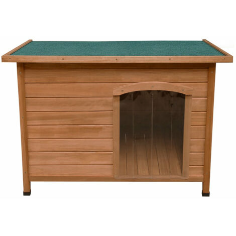 Monster-Shop – Niche pour chien en bois de sapin – Toit plat en feutre d'asphalte – Dimensions 70 x 103 x 63 cm – Imperméable et durable – Intérieur/extérieur